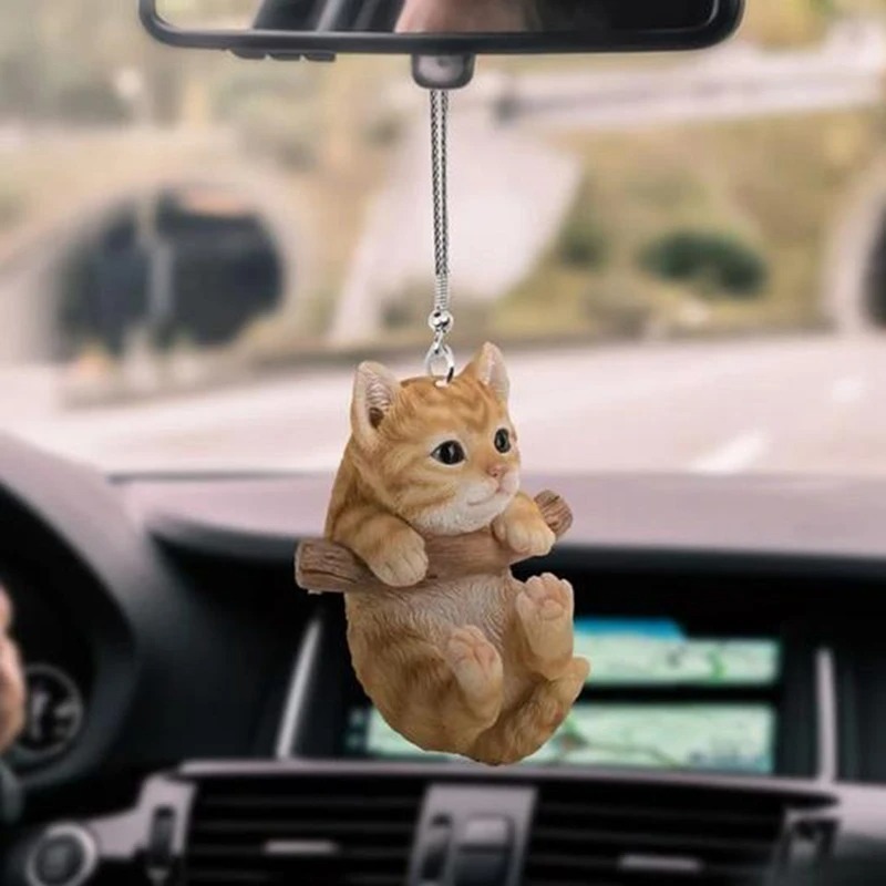 Car Accessories Mirror Hanging - Wisiorek do samochodu Mini kot pies