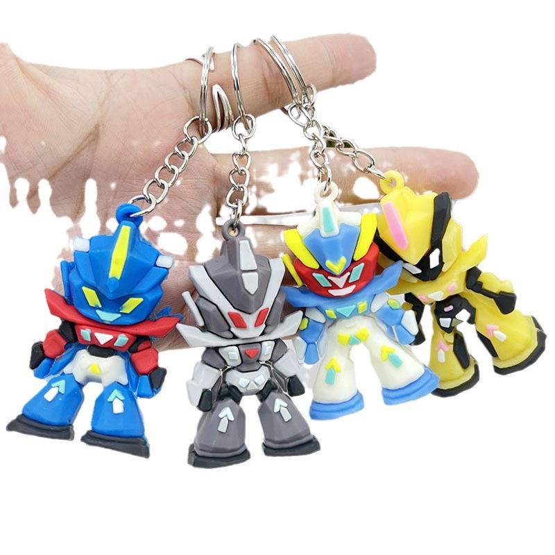 Car Accessories For Boys - Silikonowy brelok Gundam, mini figurka anime