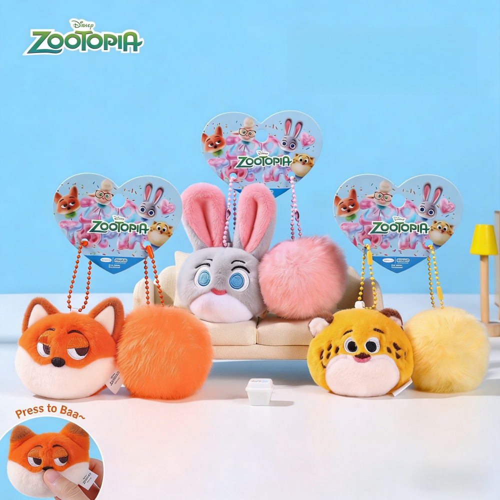 Car Accessories Mirror Hanging - Oryginalny Disney Zootopia Pom Pom Pluszowy