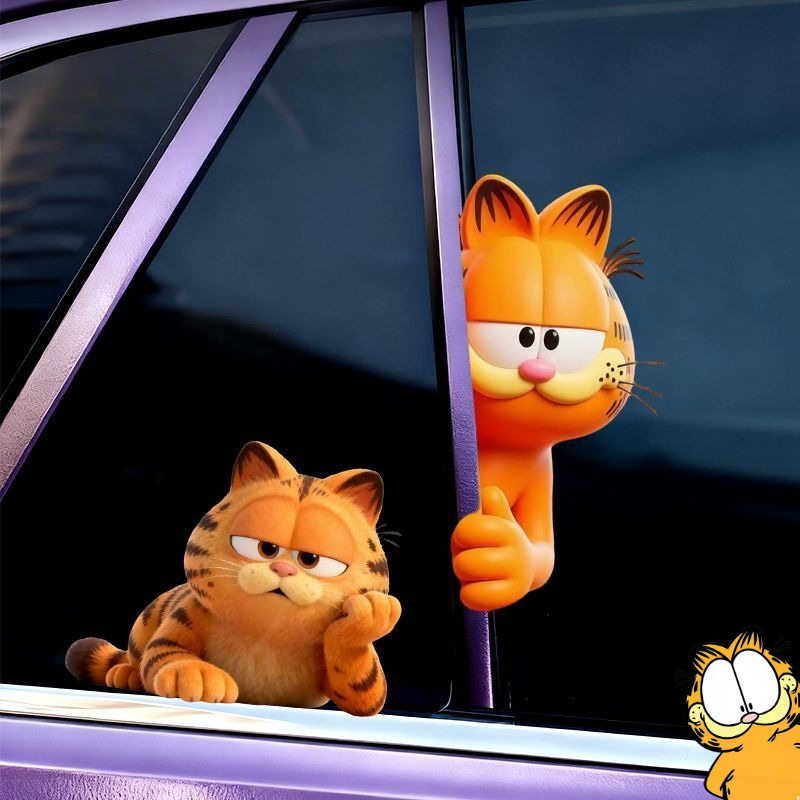 Car Accessories Kit - Naklejki Garfield anime kreskówka słodkie śmieszne