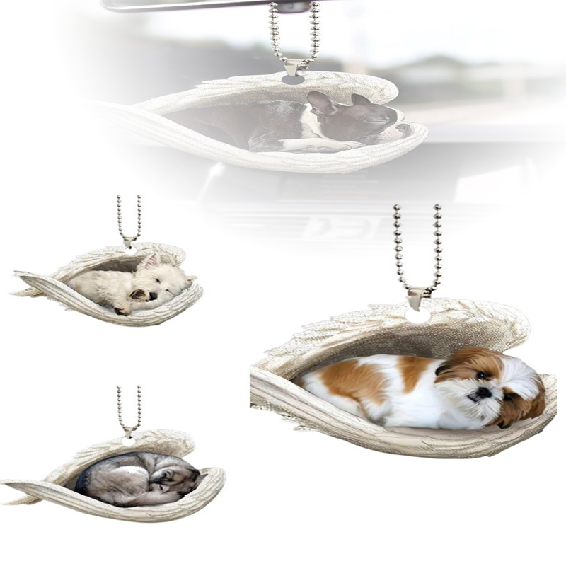 Kreatywny Śpiący Aniołek z Skr – Car Accessories Mirror Hanging recenzja i cena