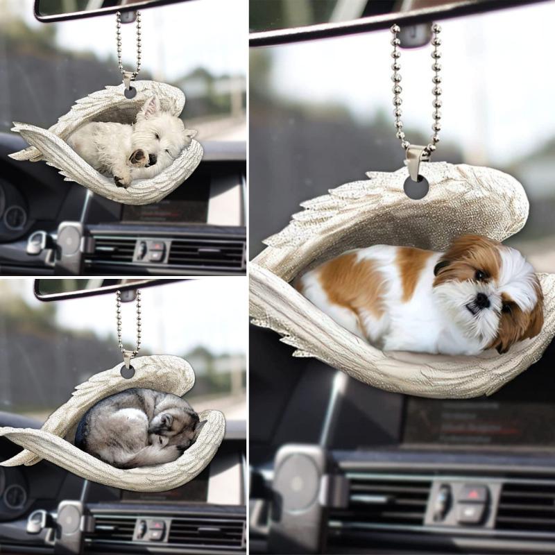 Kreatywny Śpiący Aniołek z Skr – Car Accessories Mirror Hanging recenzja i cena