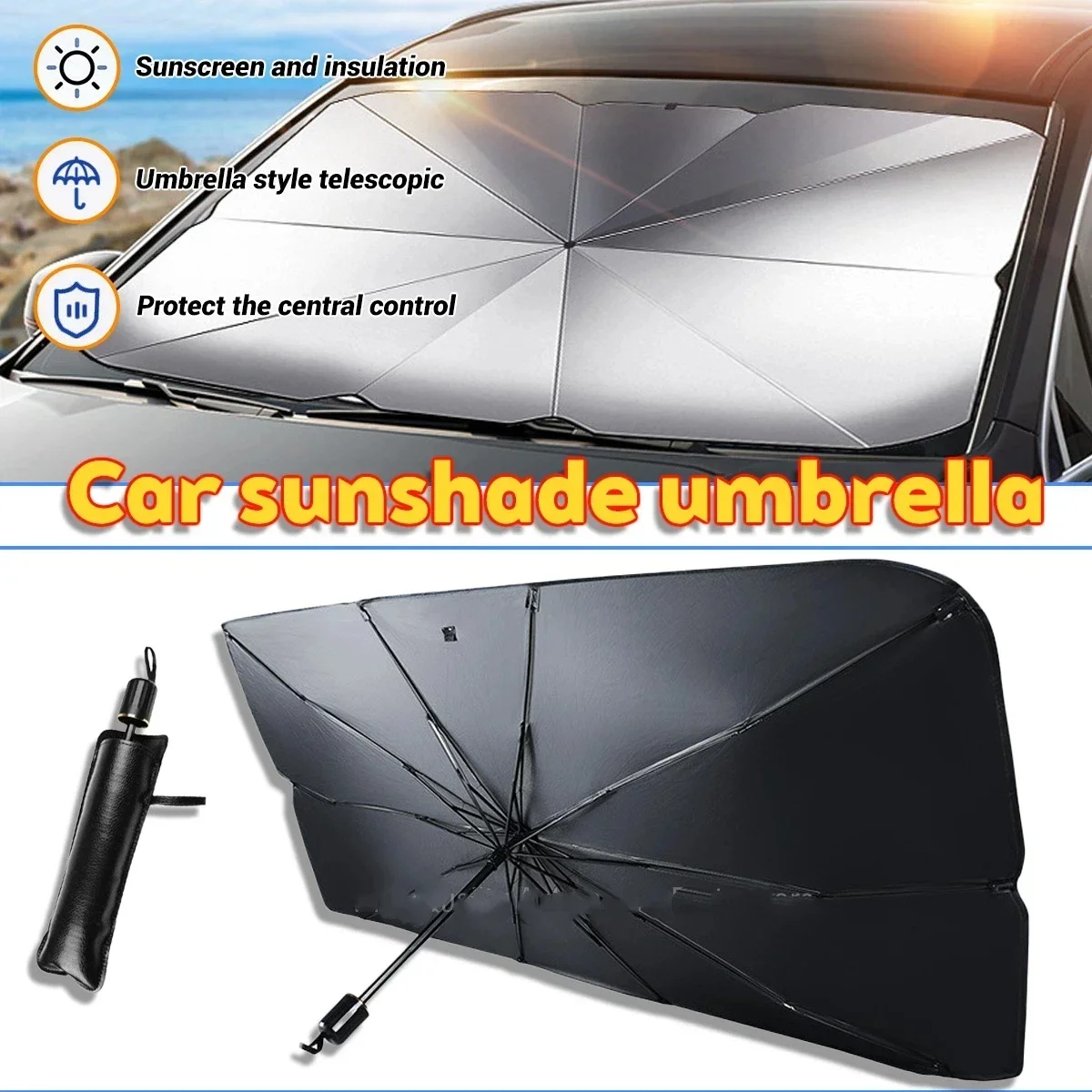 Parasol samochodowy przeciwsło – Windshield Sun Shade recenzja i cena