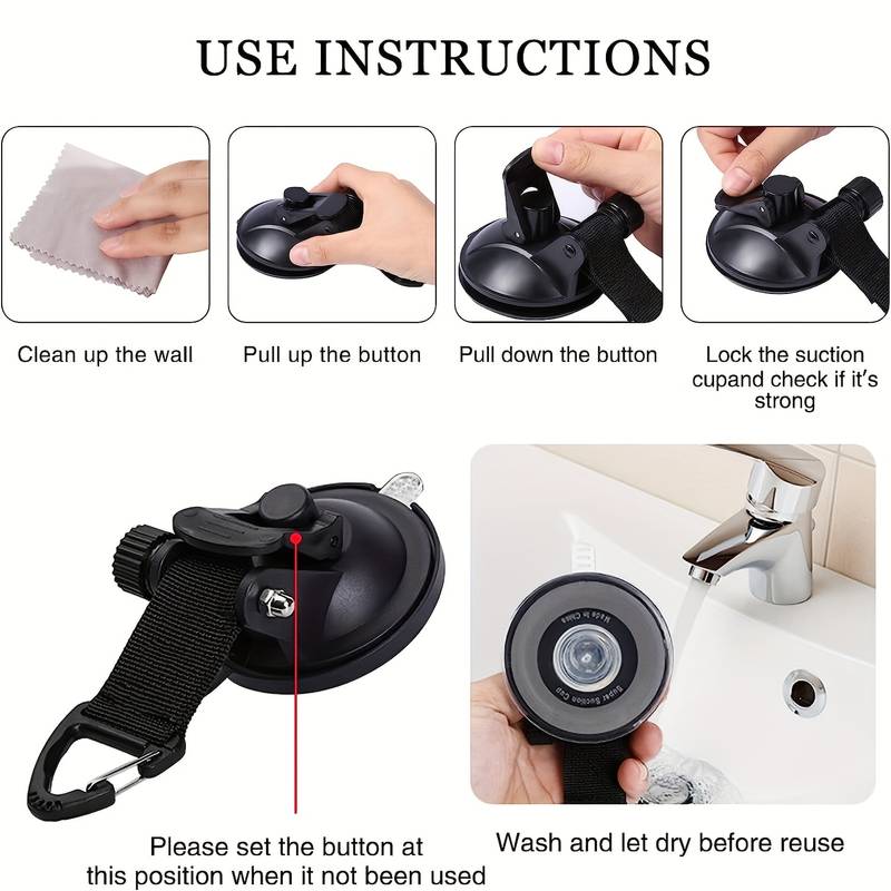 4 szt. Haki mocujące z przyssa – Car Accessories Inside recenzja i cena